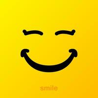 amarillo sonrisa. sonrisa icono. vector emoticon colocar. vector antecedentes. gracioso Arte