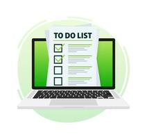 To do list clipboard. Check mark. Work planning or schedule. Vector illustration.