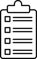 Checklist Line Icon vector