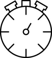 Stopwatch Line Icon vector