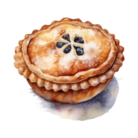 AI generated Mince Pie, Foods Illustration. Watercolor Style. AI Generated png
