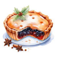 AI generated Mince Pie, Foods Illustration. Watercolor Style. AI Generated png