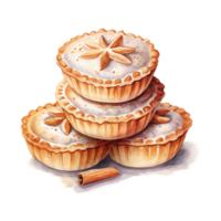 AI generated Mince Pie, Foods Illustration. Watercolor Style. AI Generated png