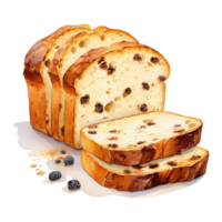 ai generiert Panettone, Lebensmittel Illustration. Aquarell Stil. ai generiert png