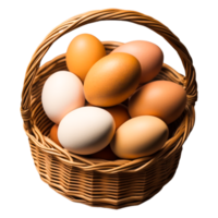 AI generated Eggs in basket png