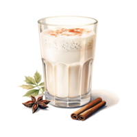 AI generated Eggnog, Beverages Illustration. Watercolor Style. AI Generated png