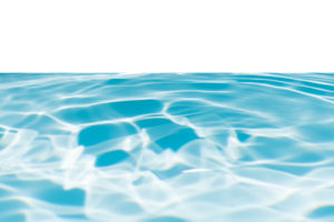 défocalisation floue transparente bleu clair texture de surface de l'eau calme avec des éclaboussures et des bulles. fond de nature abstraite à la mode. vagues d'eau au soleil avec espace de copie. aquarelle bleue brillante png
