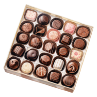 AI generated Assorted Box of Chocolate, Foods Illustration. Watercolor Style. AI Generated png