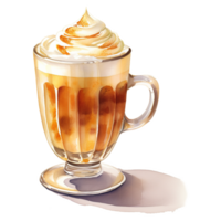 AI generated Hot Butter Rum, Beverages Illustration. Watercolor Style. AI Generated png