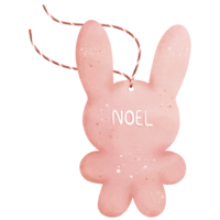 aquarelle Noël cadeau étiquette illustration png