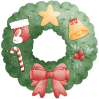 Watercolor Christmas Wreath Illustration png