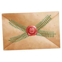 Watercolor Christmas Mail Illustration png