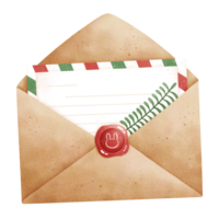 waterverf Kerstmis mail illustratie png