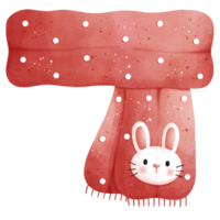 vattenfärg jul scarf illustration png