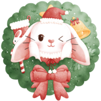 acuarela Navidad Conejo ilustración png