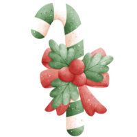 aquarelle Noël bonbons canne illustration png