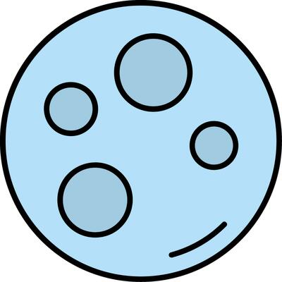Moon Line Filled Icon