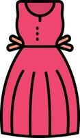 Sundress Line Filled Icon vector