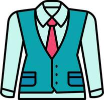 Waistcoat Line Filled Icon vector