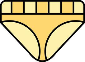 Underwear Line Filled Icon vector