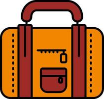 Travel bag Line Filled Icon vector