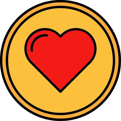 Heart Line Filled Icon
