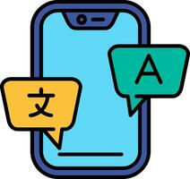 Translate Line Filled Icon vector