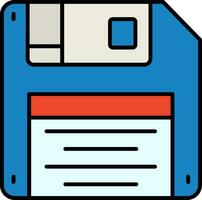 Floppy disk Line Filled Icon vector