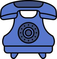 Telephone Line Filled Icon vector