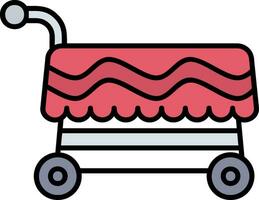 Cart Line Filled Icon vector