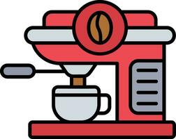 Coffee machine Line Filled Icon vector