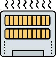 Heater Line Filled Icon vector