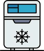 Refrigerator Line Filled Icon vector