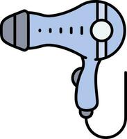 Hair dryer Line Filled Icon vector
