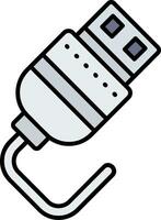 Usb Line Filled Icon vector