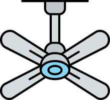 Fan Line Filled Icon vector