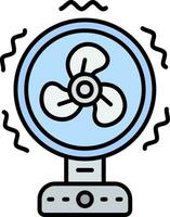 Fan Line Filled Icon vector