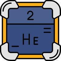 Helium Line Filled Icon vector