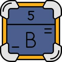 Boron Line Filled Icon vector