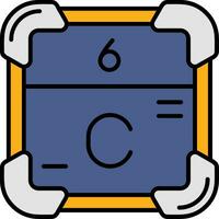 Carbon Line Filled Icon vector