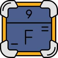 Fluorine Line Filled Icon vector