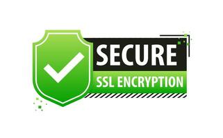 Secure connection. SSL shield protected. https certificate privacy icon. Ssl safe vector