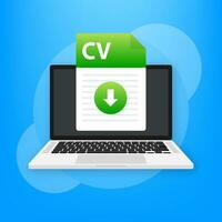 CV cumpliendo y enviando. descargar archivo. aplicar para trabajos. subir currículum vector