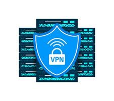 VPN icon. Virtual Private Network. Cyber security, secure web traffic. Securely access website and privacy. vector