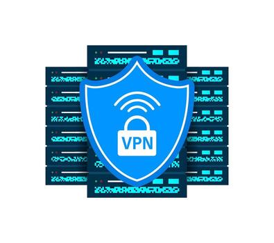 vpn icono. virtual privado red. ciber seguridad, seguro web tráfico. de forma segura acceso sitio web y privacidad. vector