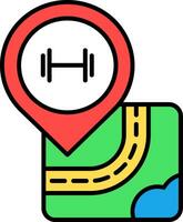 Gym Line Filled Icon vector