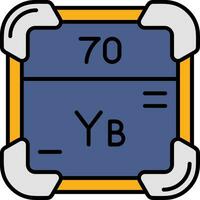 Ytterbium Line Filled Icon vector