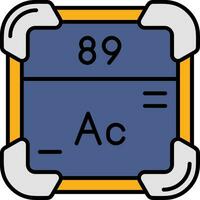 Actinium Line Filled Icon vector