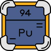 Plutonium Line Filled Icon vector