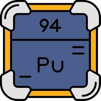 Plutonium Line Filled Icon vector